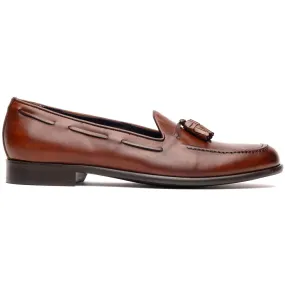 15-586-CGN FRANCO Italian Calfskin Tassel Loafer Cognac