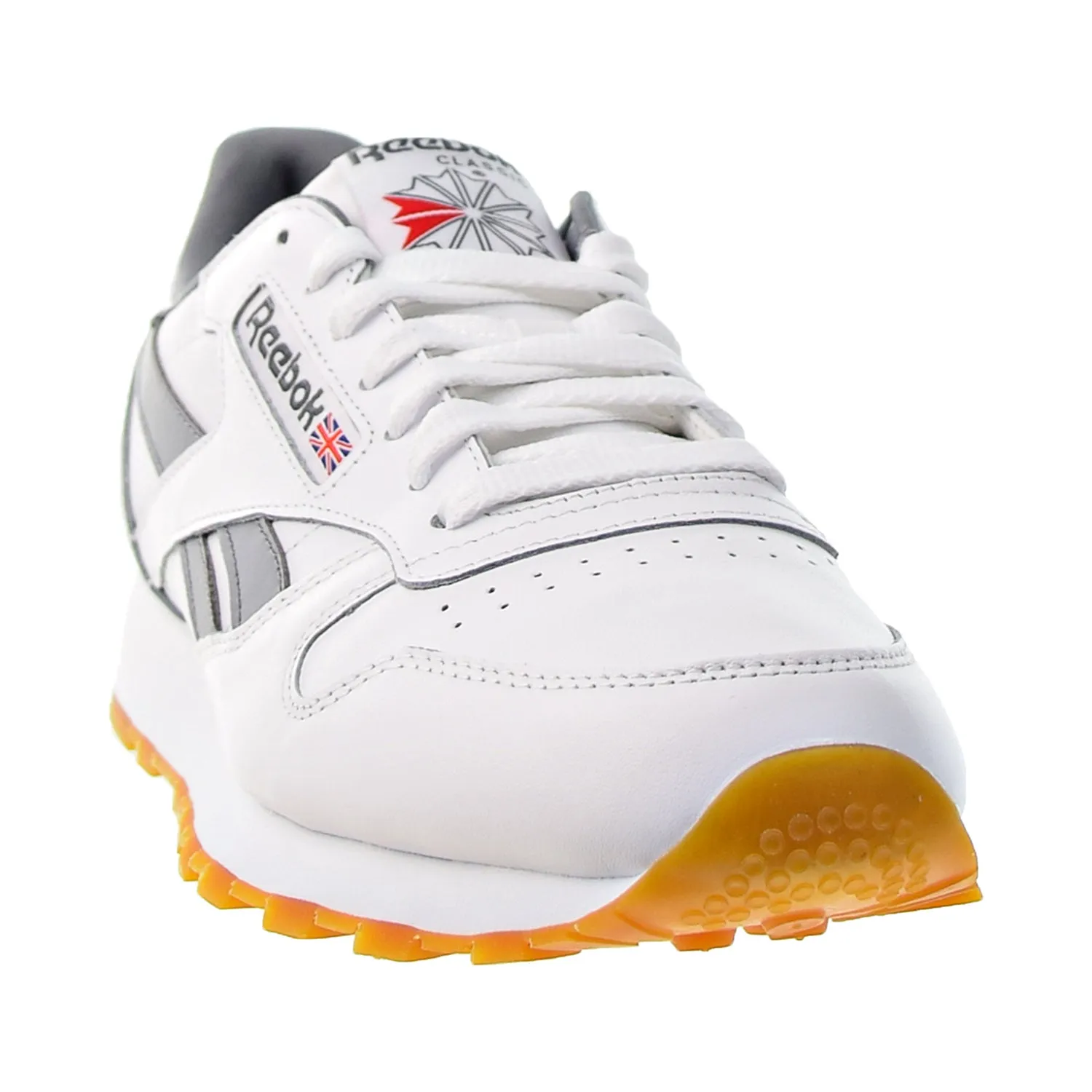 Reebok Classic Leather Men's Shoes White-Cold Grey-Vector Red