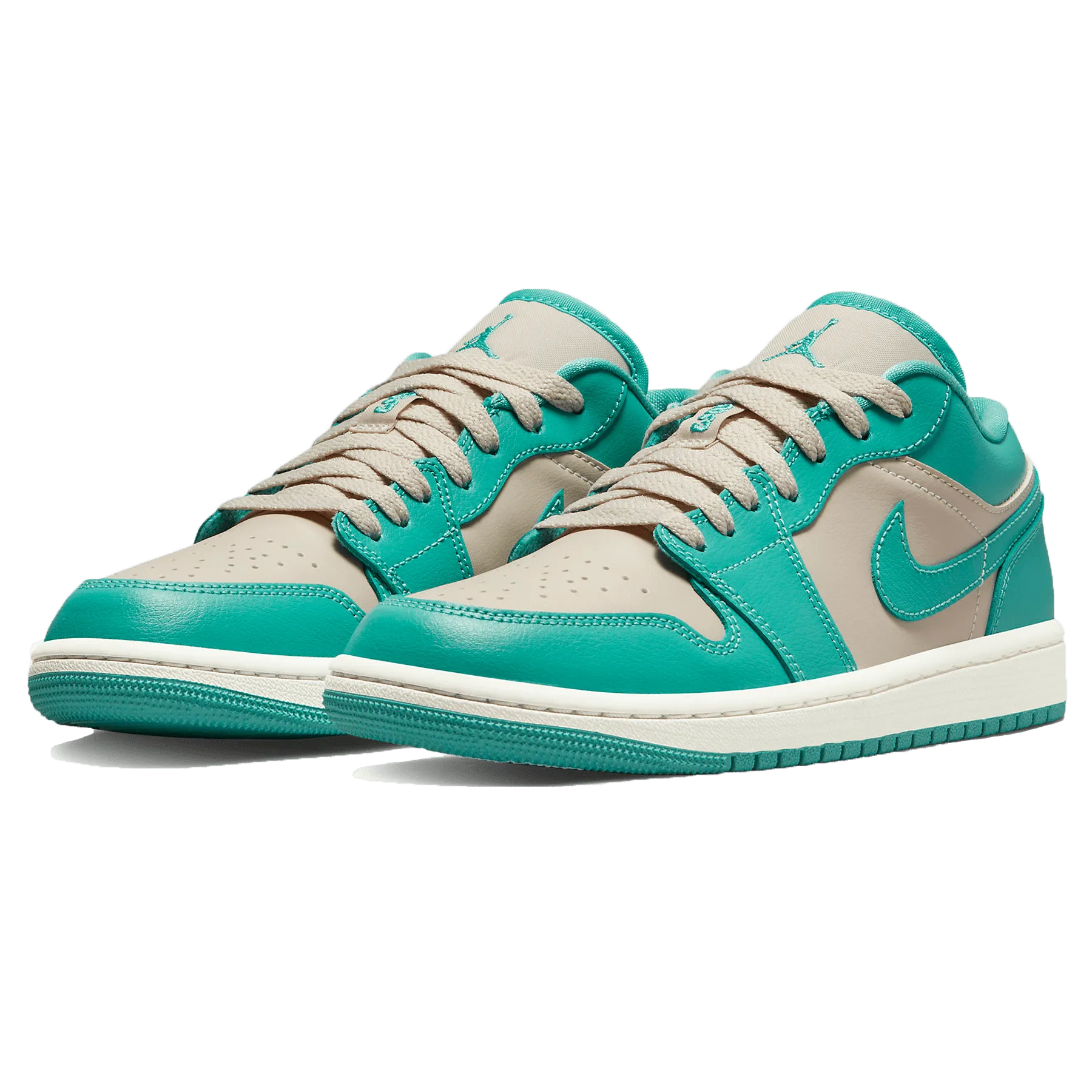 Air Jordan 1 Low Wmns 'Tropical Teal Sandy Beige'