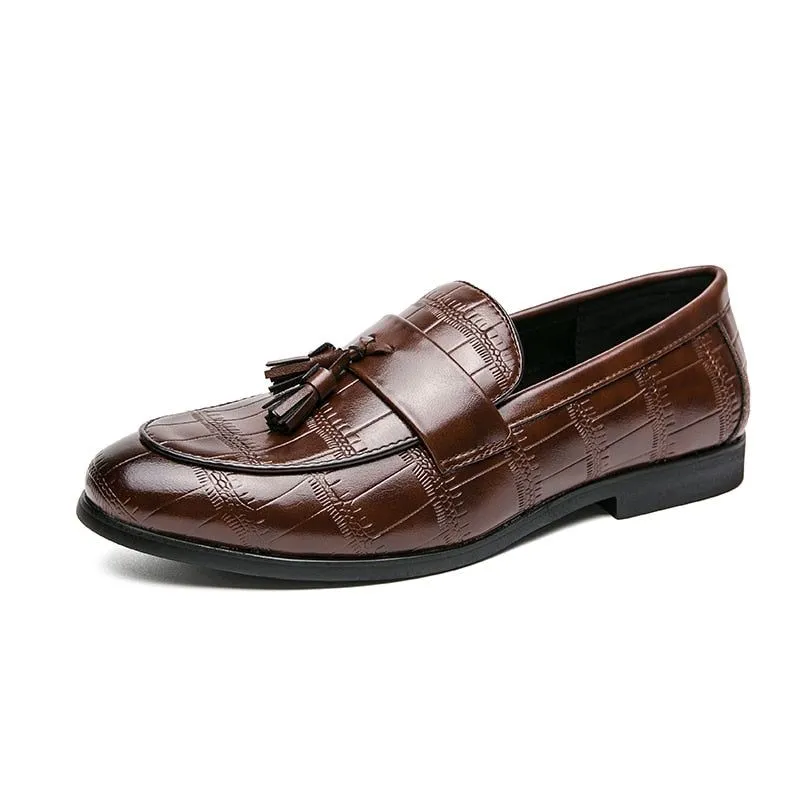 Leather Formal Loafers - Men's Casual Shoes QB123