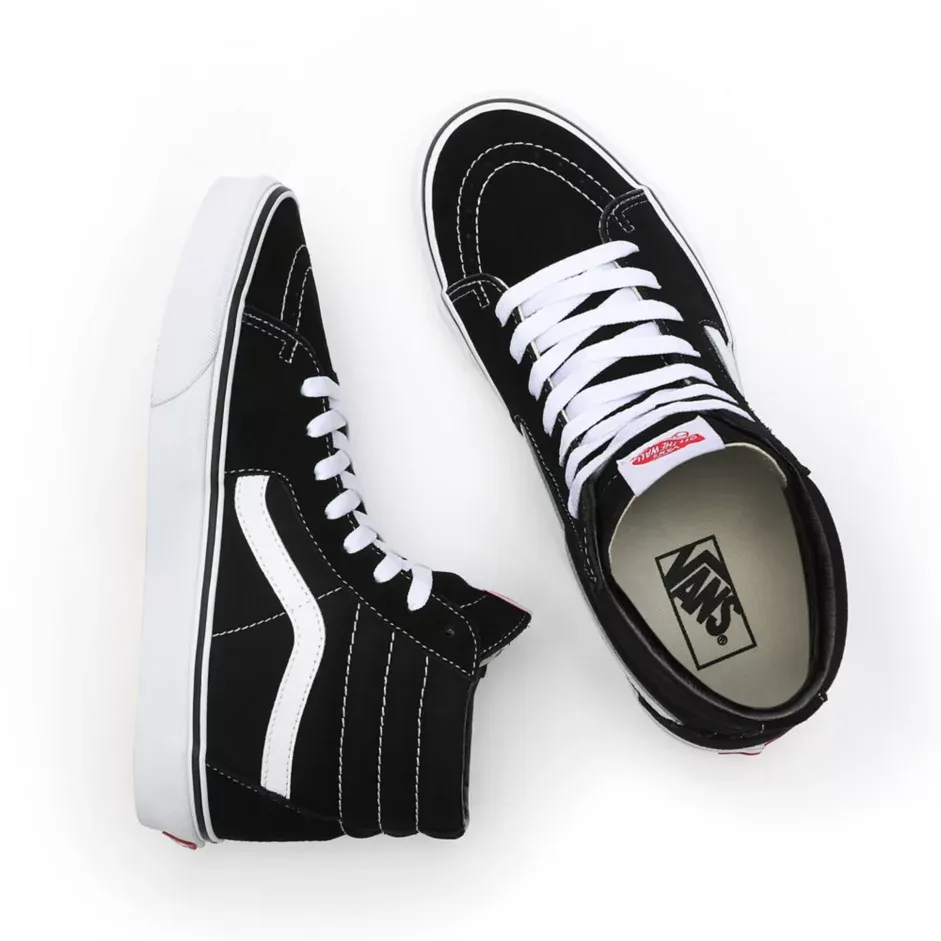 VANS SK8-HI Unisex Old Skool Authentic Shoe - Black/White