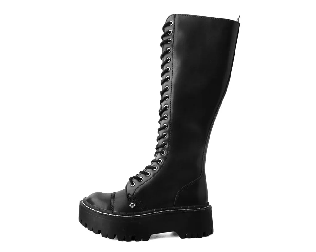 Black TUKskin Knee-high Double Decker Boot