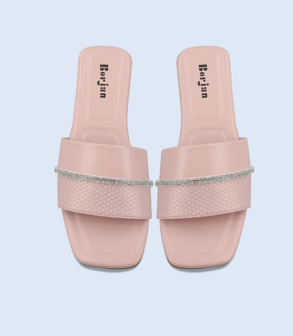 BW7345-TEA-PINK-Women Casual Slipper