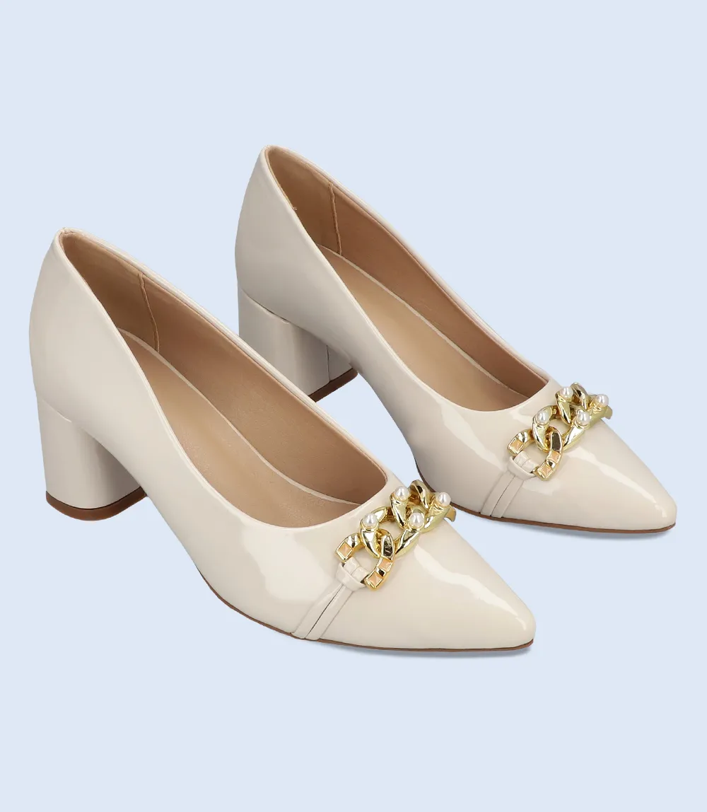 BW8633-IVORY-Women Casual Court Shoes