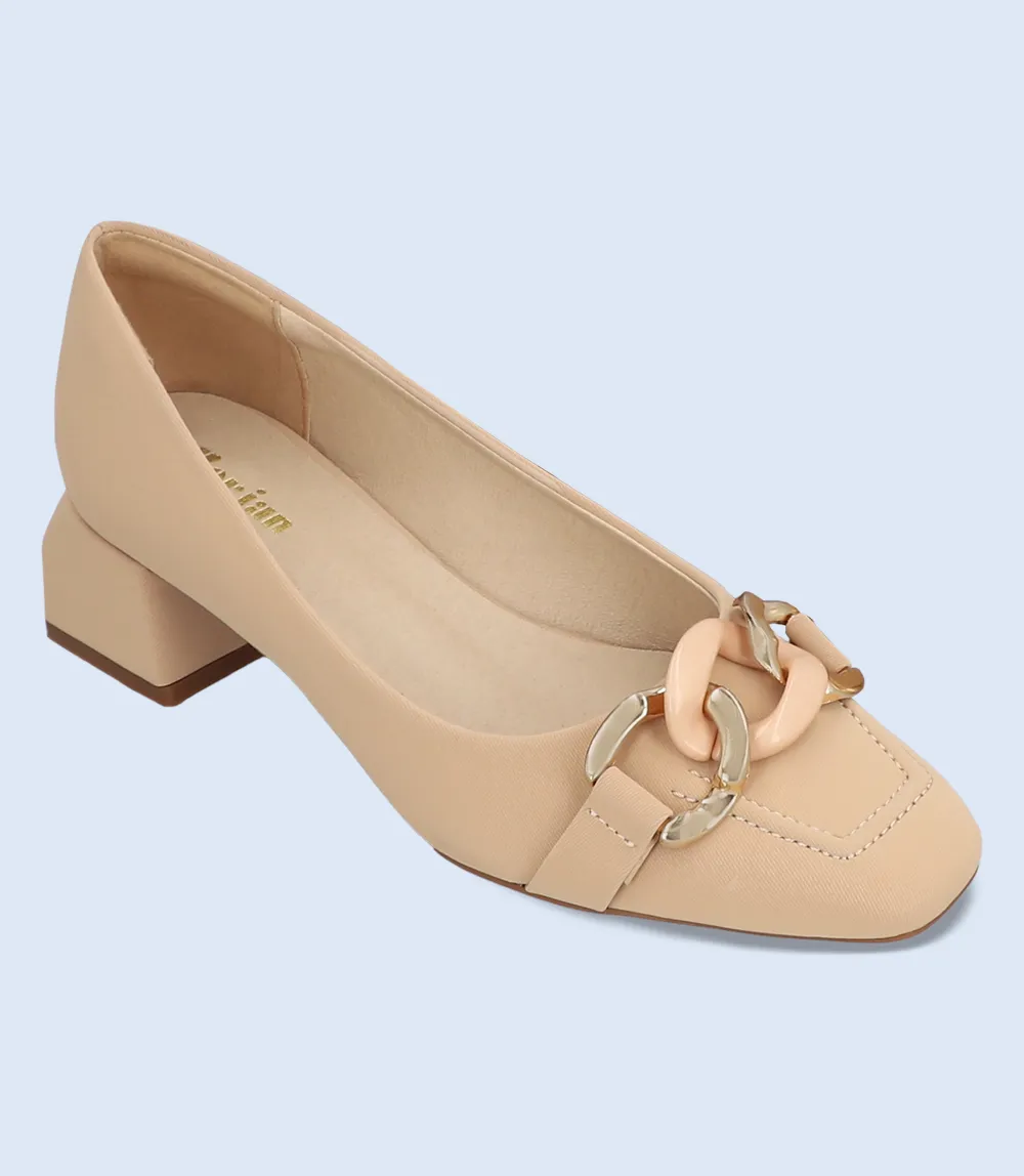 BW8639-BEIGE-Women Casual Court Shoes