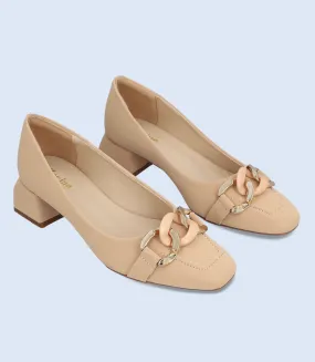 BW8639-BEIGE-Women Casual Court Shoes