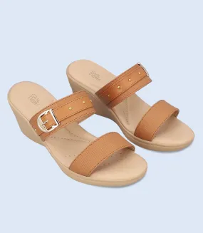 BW9262-TAN-Women Comfort Slipper