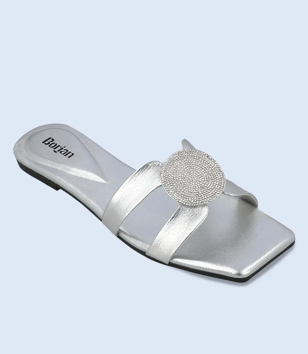 BW9488-SILVER-Women Slipper