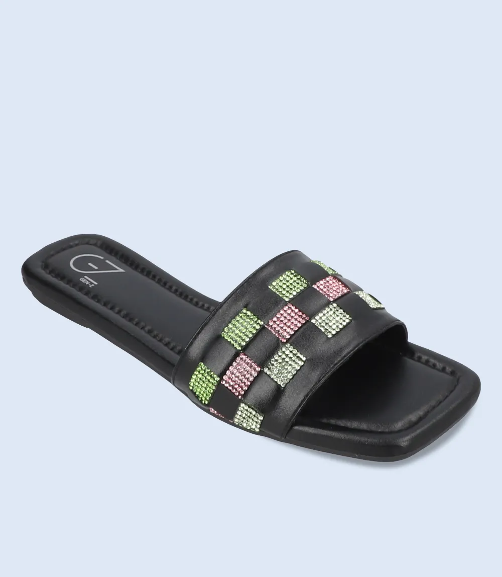 BW9433-BLACK-Women Slipper