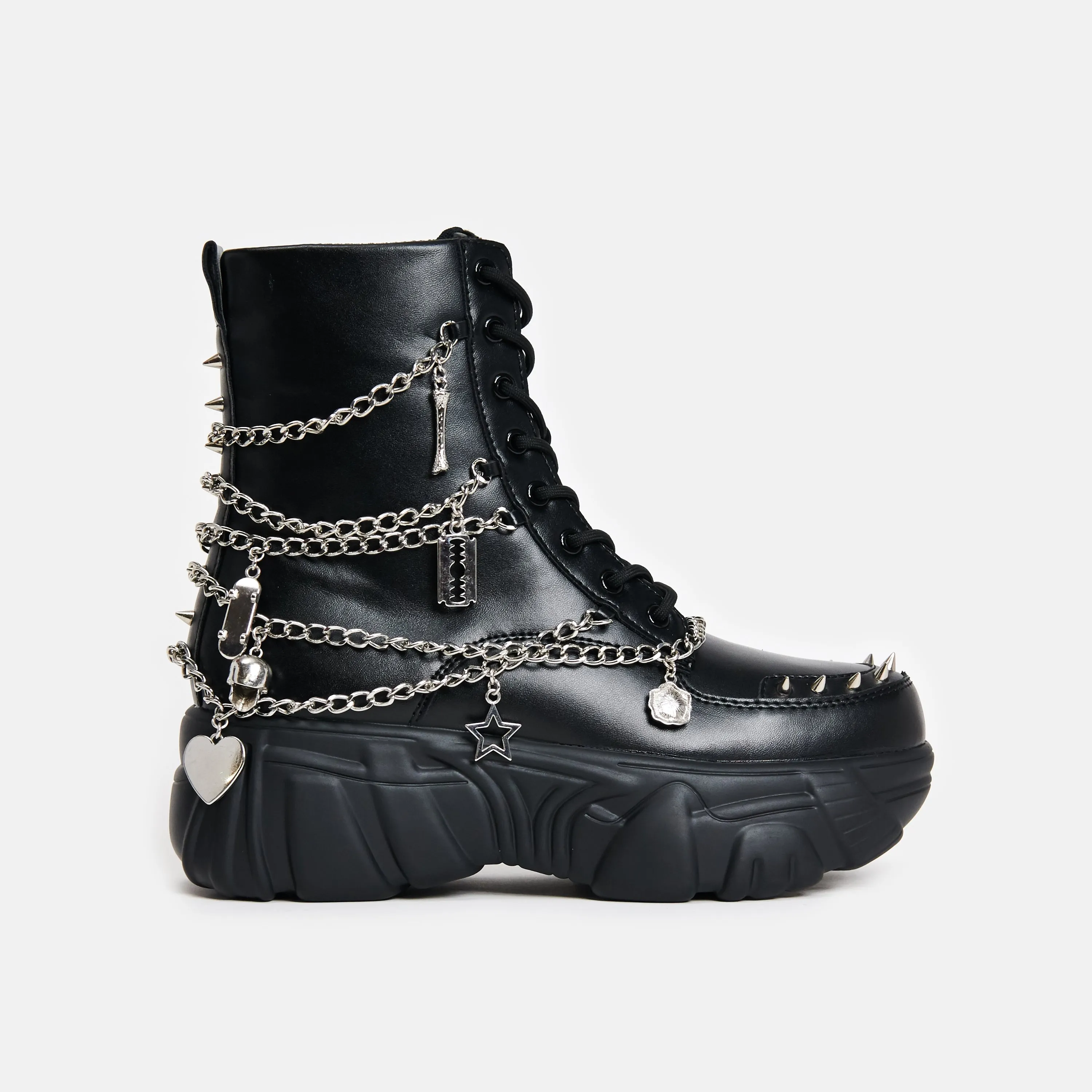 Boned Catch Black Mystic Charm Boots