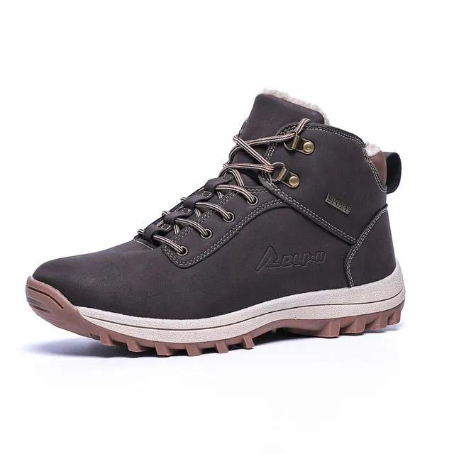 High Top Men Shoes Warm Plush Men's Platform Boots