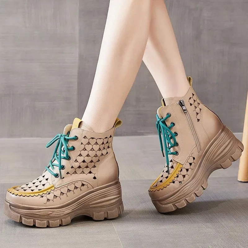 QX1228 Women's Casual Shoes: Breathable Soft Fashion Boot