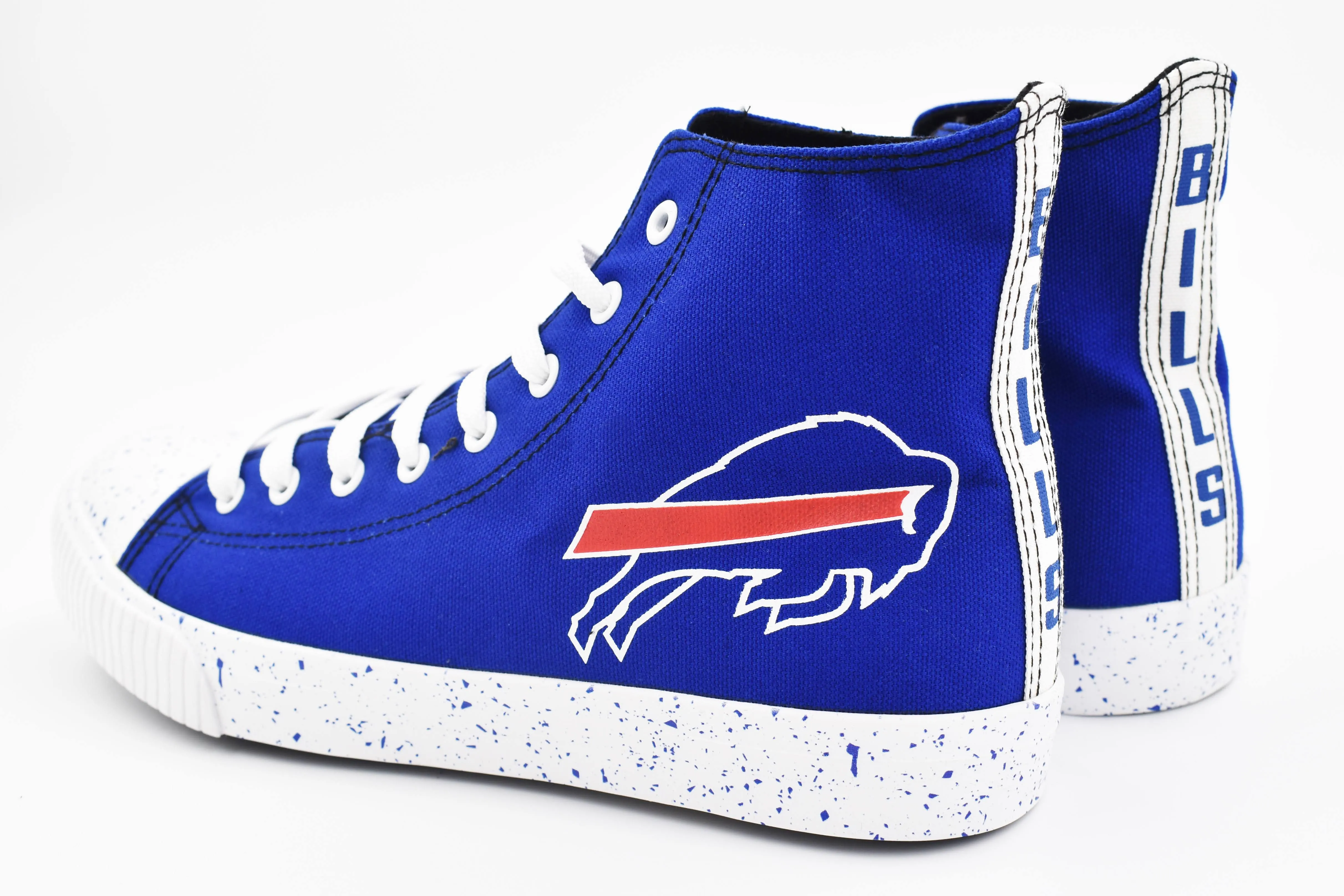 Buffalo Bills Men's Royal Blue High Top Canvas Sneaker