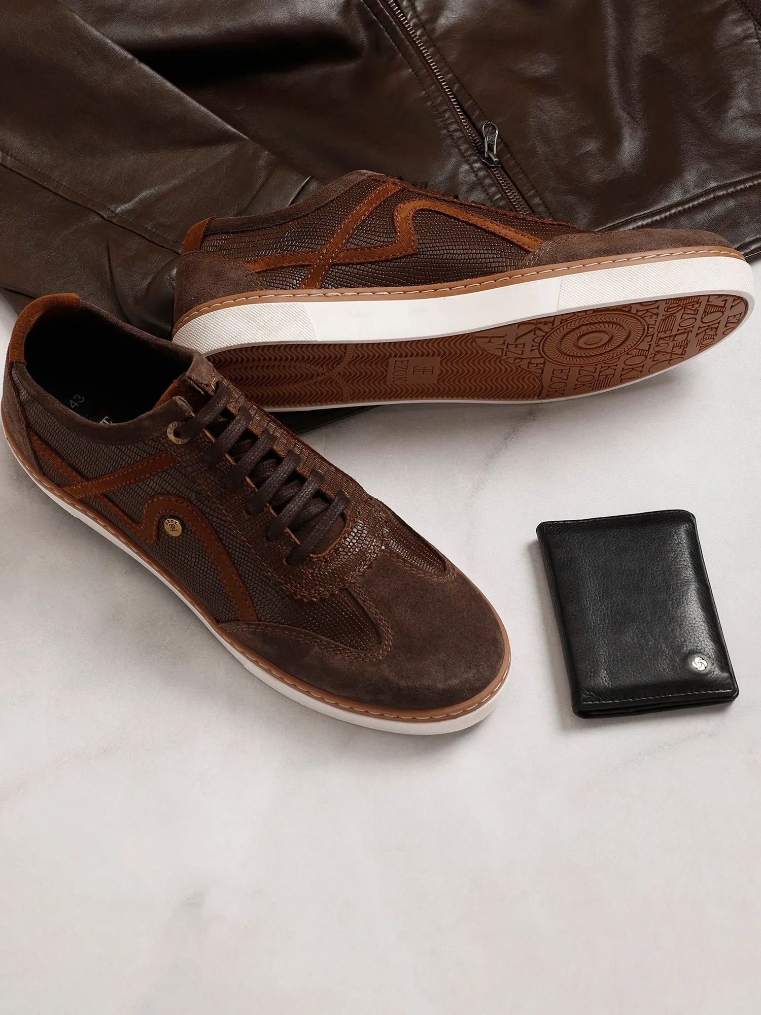 Ezok Men Brown Sneaker Casual Shoes