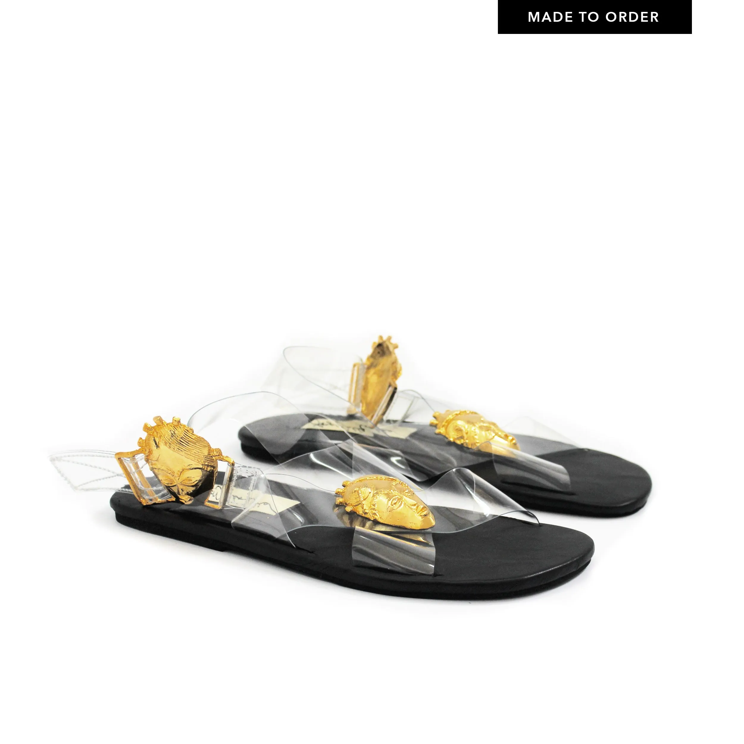 Here’s an optimized title for the e-commerce product:

Fah Reg Transparent Womens Sandals - Stylish Clear Strappy Footwear for Summer