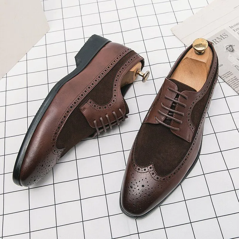 Genuine Leather Oxfords for Formal and Casual Men's Shoes - QB129