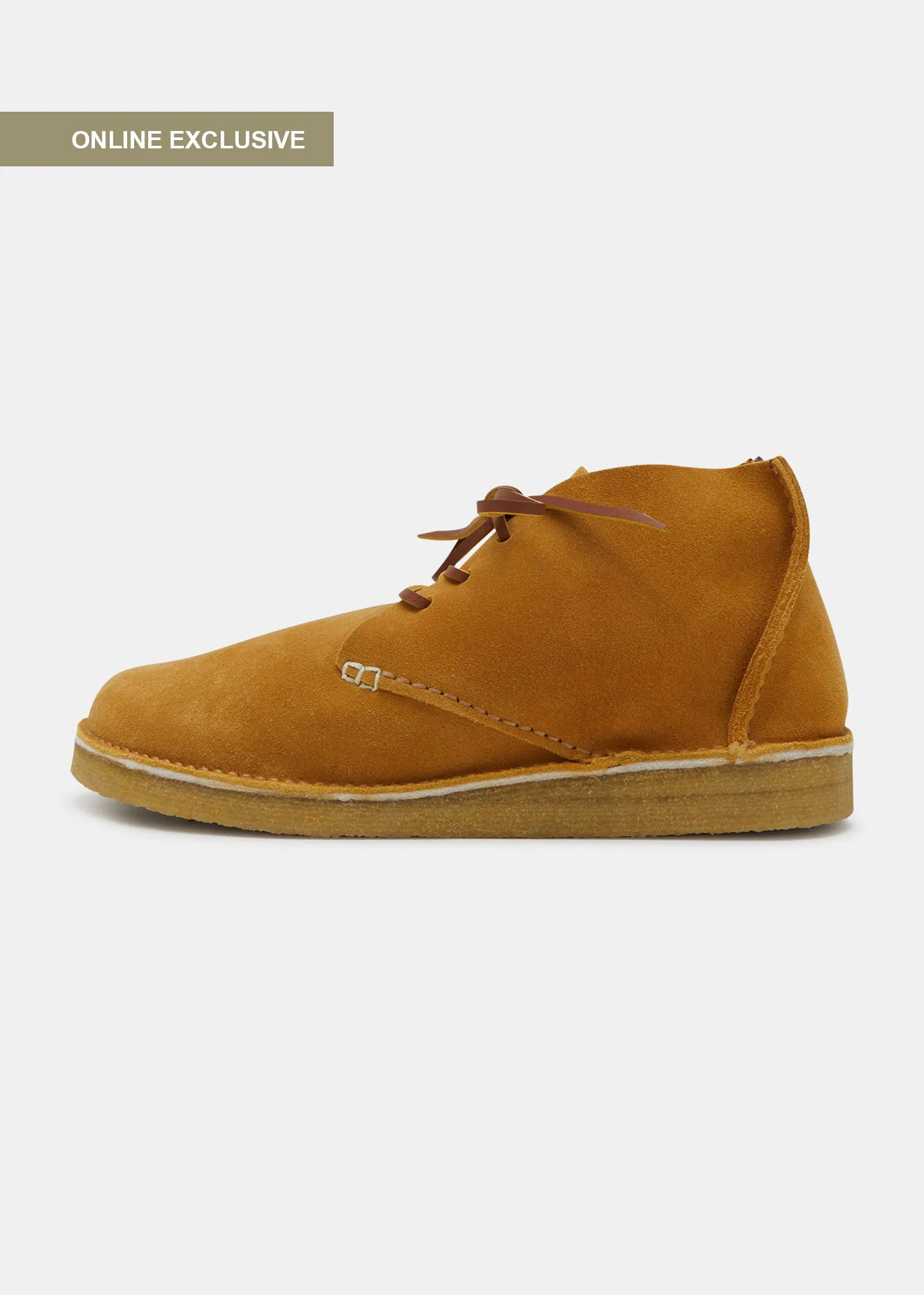 Glenn Suede Boot On Crepe Outsole  - Turmeric