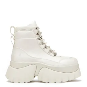 Gooey White Platform Boots