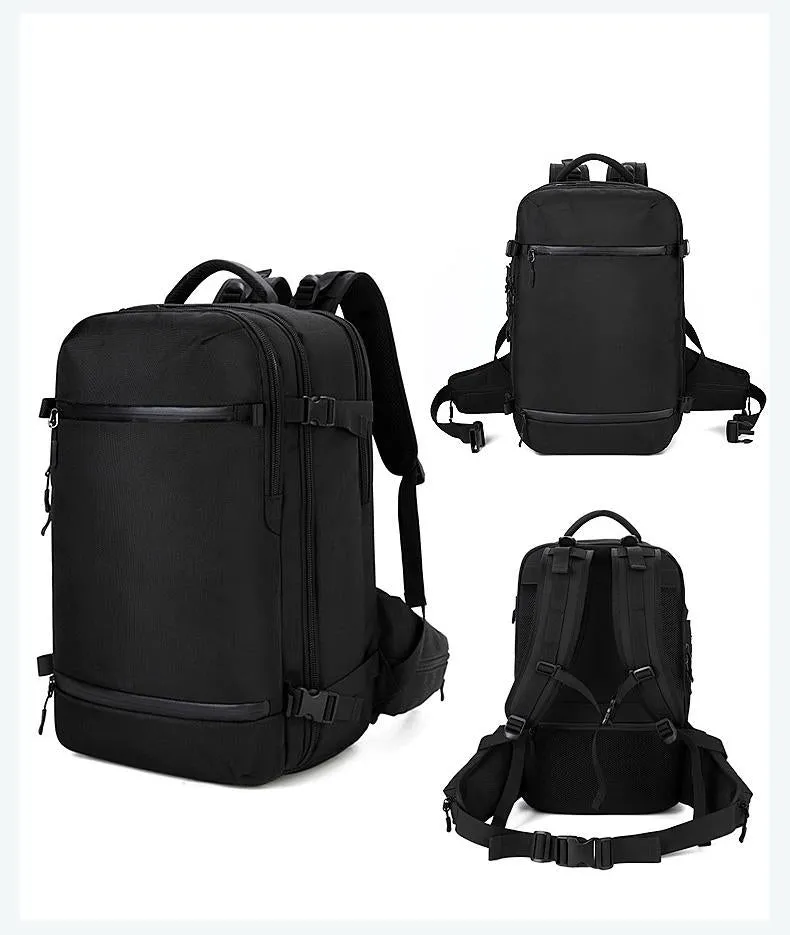 Multifunction Anti-theft 20 to 35 Litre Backpack with Shoes Compartment Bag