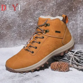 High Top Men Shoes Warm Plush Men's Platform Boots