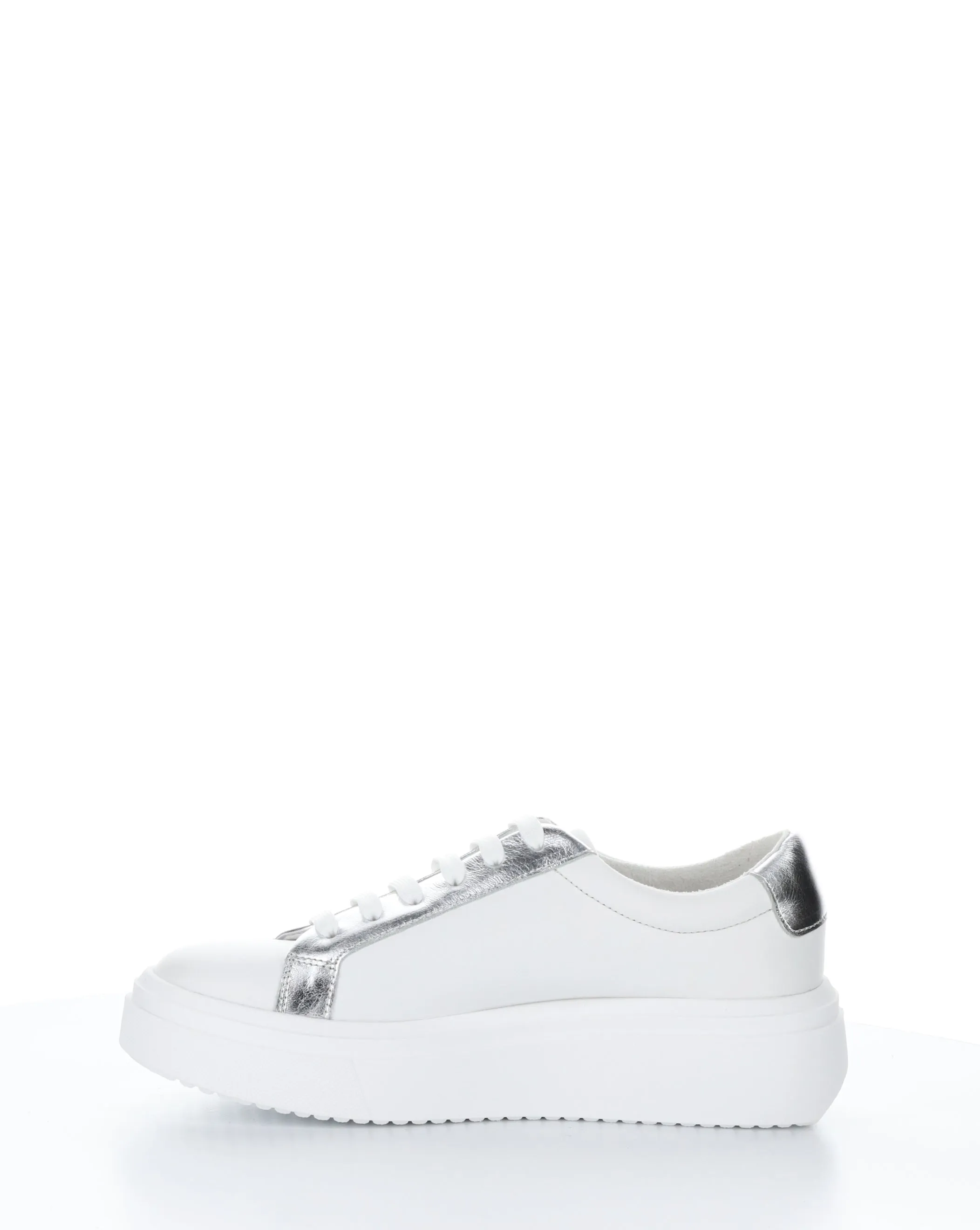 FUZI WHITE/SILVER Lace-up Shoes