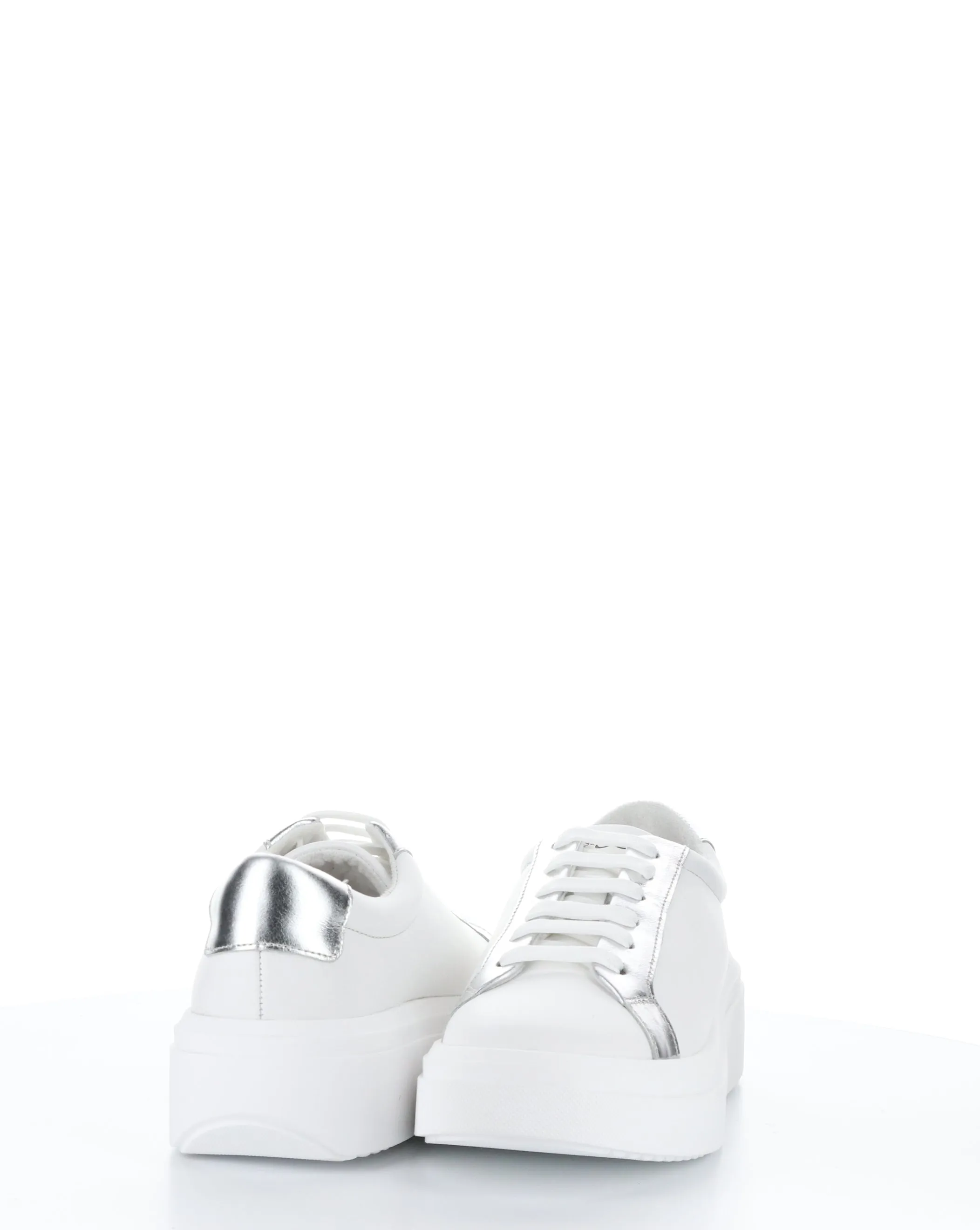 FUZI WHITE/SILVER Lace-up Shoes