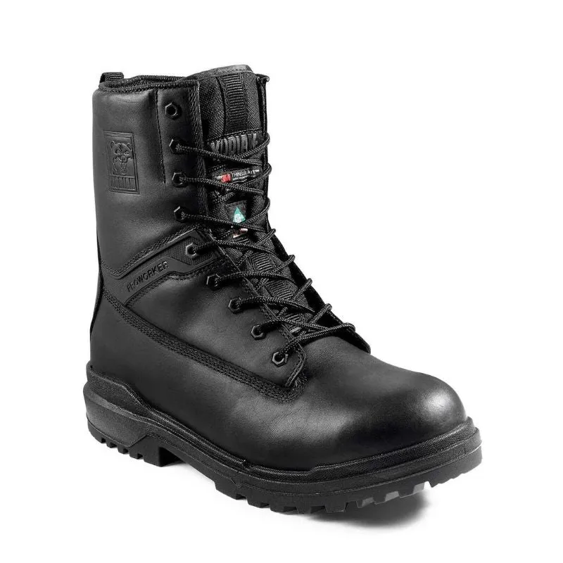 Kodiak ProWorker MASTER Mens 8-Inch Composite Toe Safety Work Boot with Side Zipper - Black