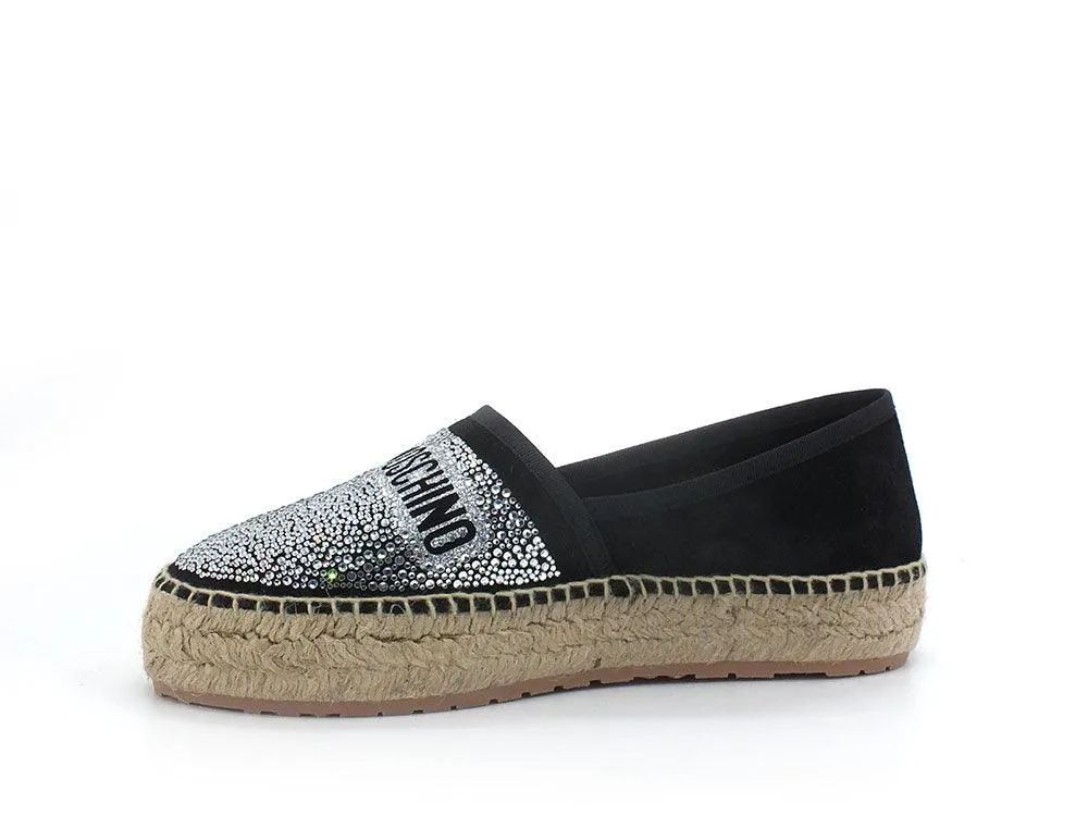 LOVE MOSCHINO Espadrillas Strass Corda Nero JA10203G0EIG0000