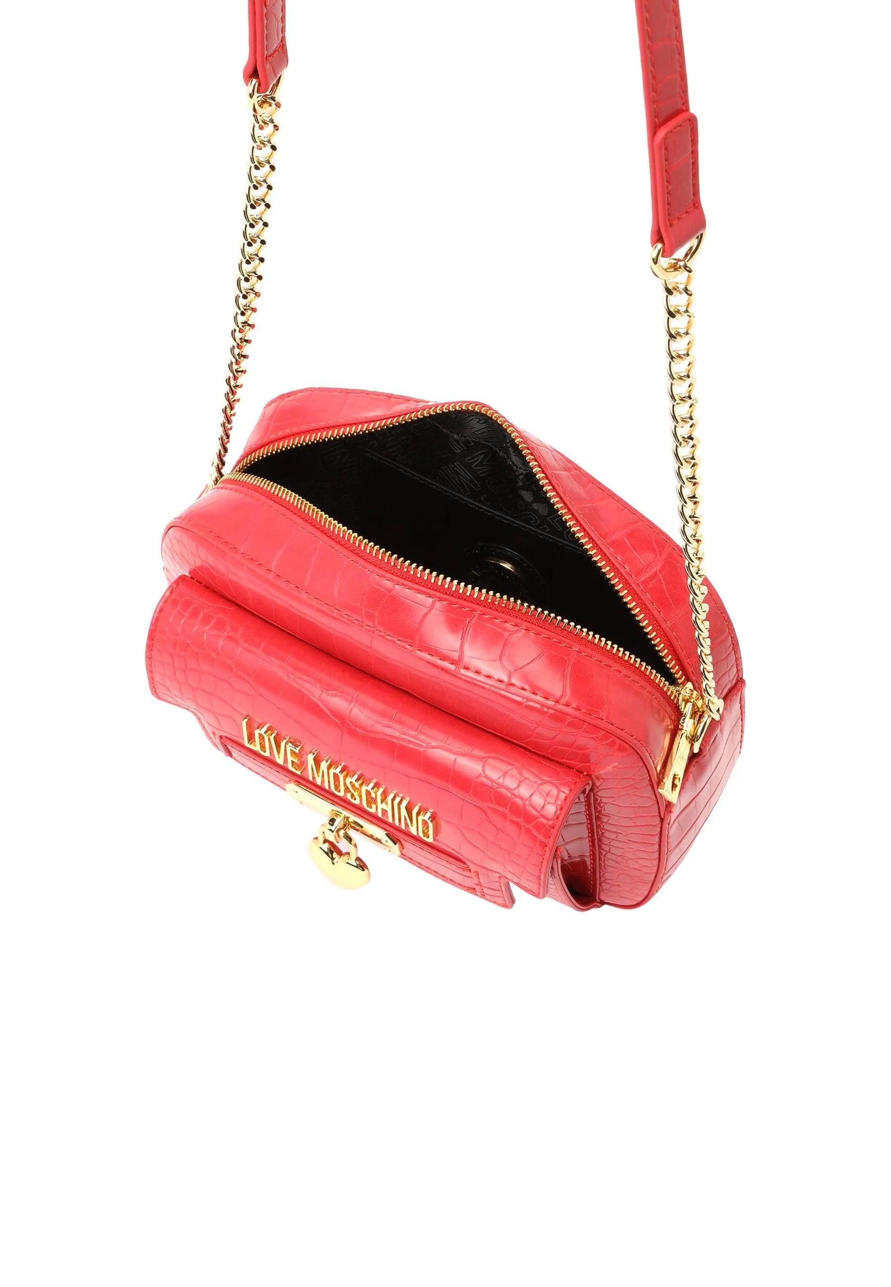 LOVE MOSCHINO Tracolla Crossbody Croco Rosso JC4071PP1FLF0500