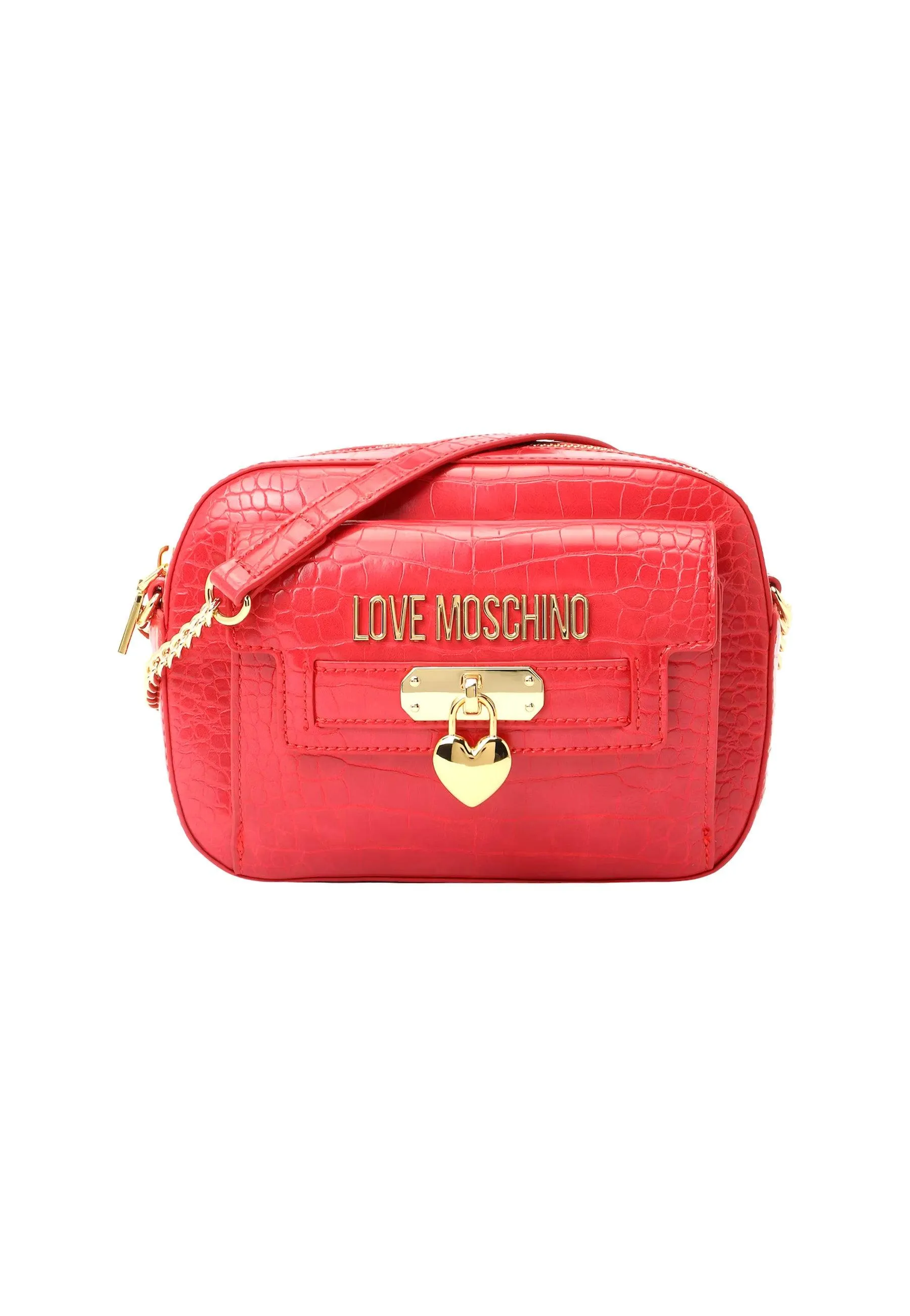 LOVE MOSCHINO Tracolla Crossbody Croco Rosso JC4071PP1FLF0500