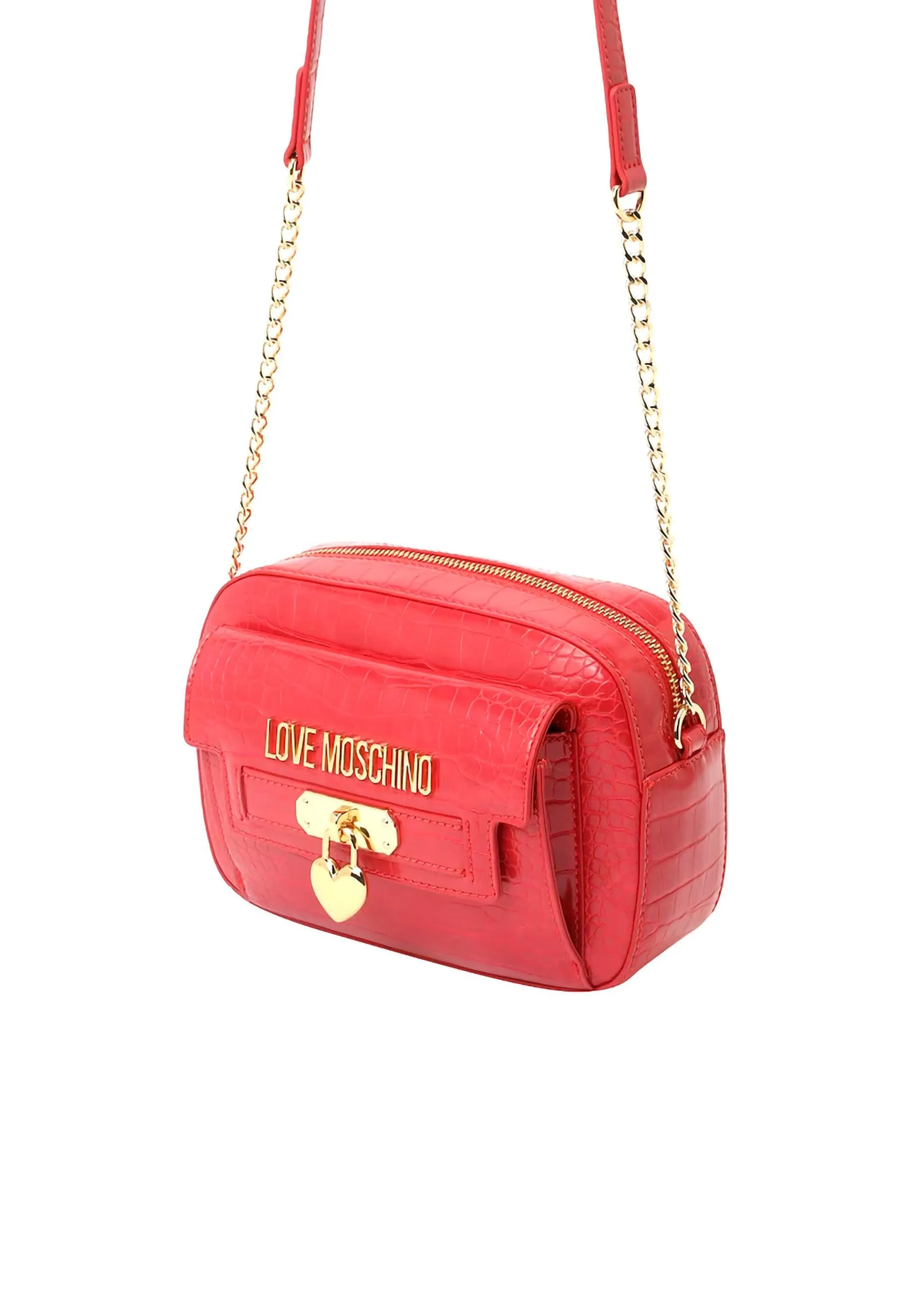 LOVE MOSCHINO Tracolla Crossbody Croco Rosso JC4071PP1FLF0500