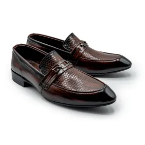 Men Brown Imported PU Leather Shoes