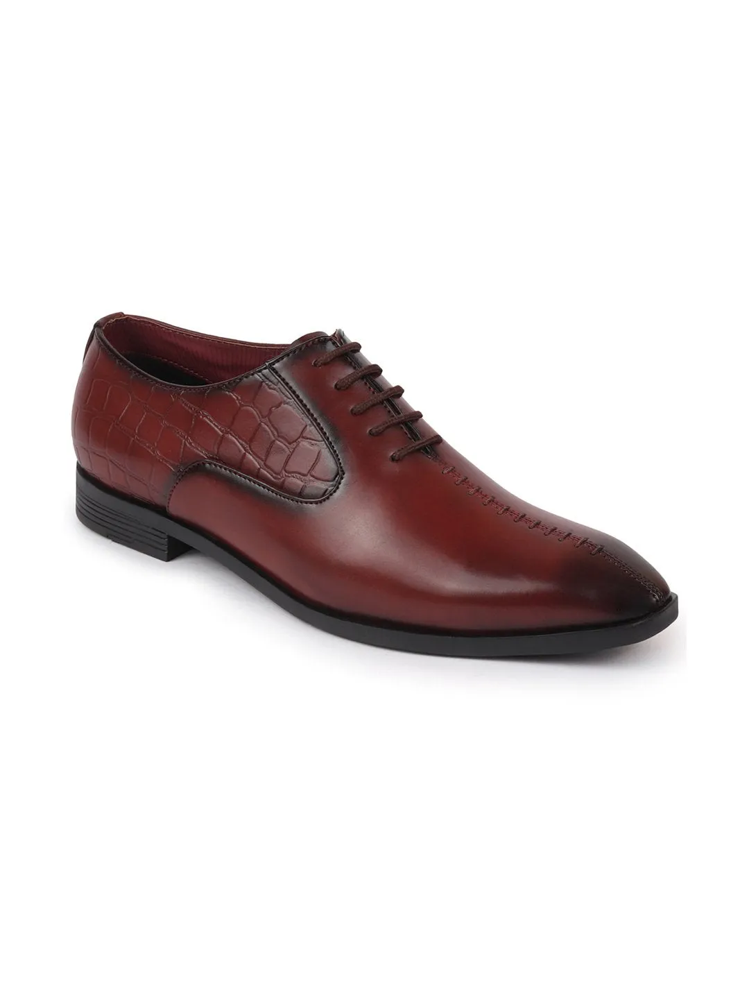 Men Brown Designer Party Lace Up Shoes