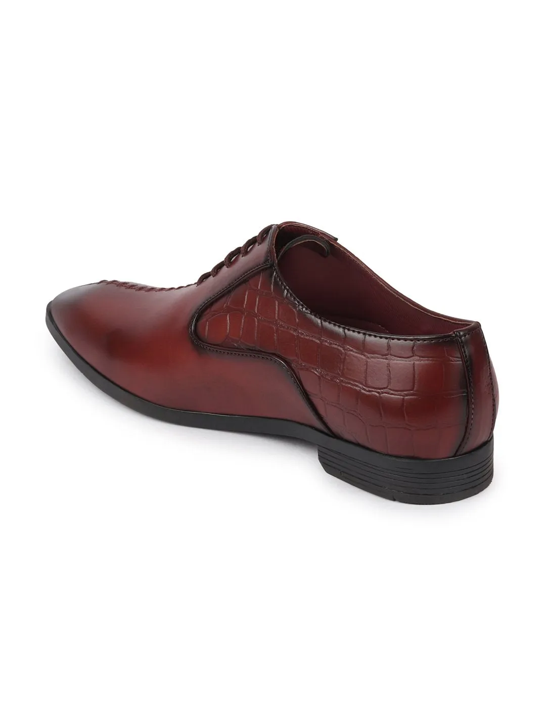 Men Brown Designer Party Lace Up Shoes