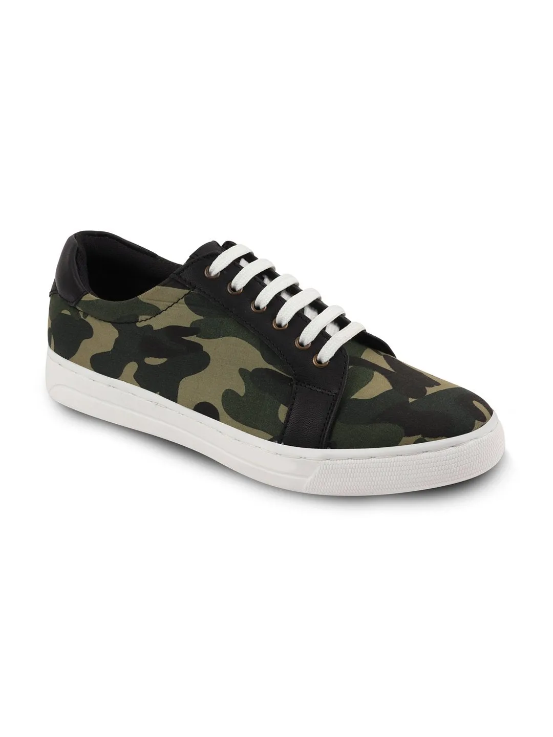 Men Army Trending Lace Up Camouflage Sneakers