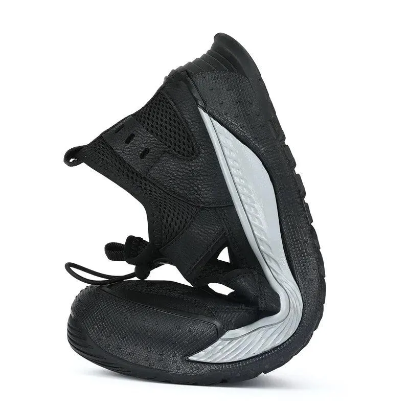 Black Hollow Out Safety Sneakers for Men - C3016 Casual Shoes