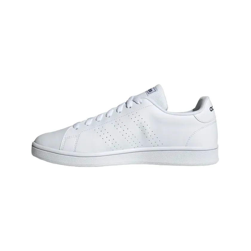 Adidas Mens White Advantage Base Casual Tennis Shoes