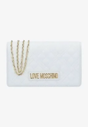 Moschino Tracolla Trapuntata Bianco Oro