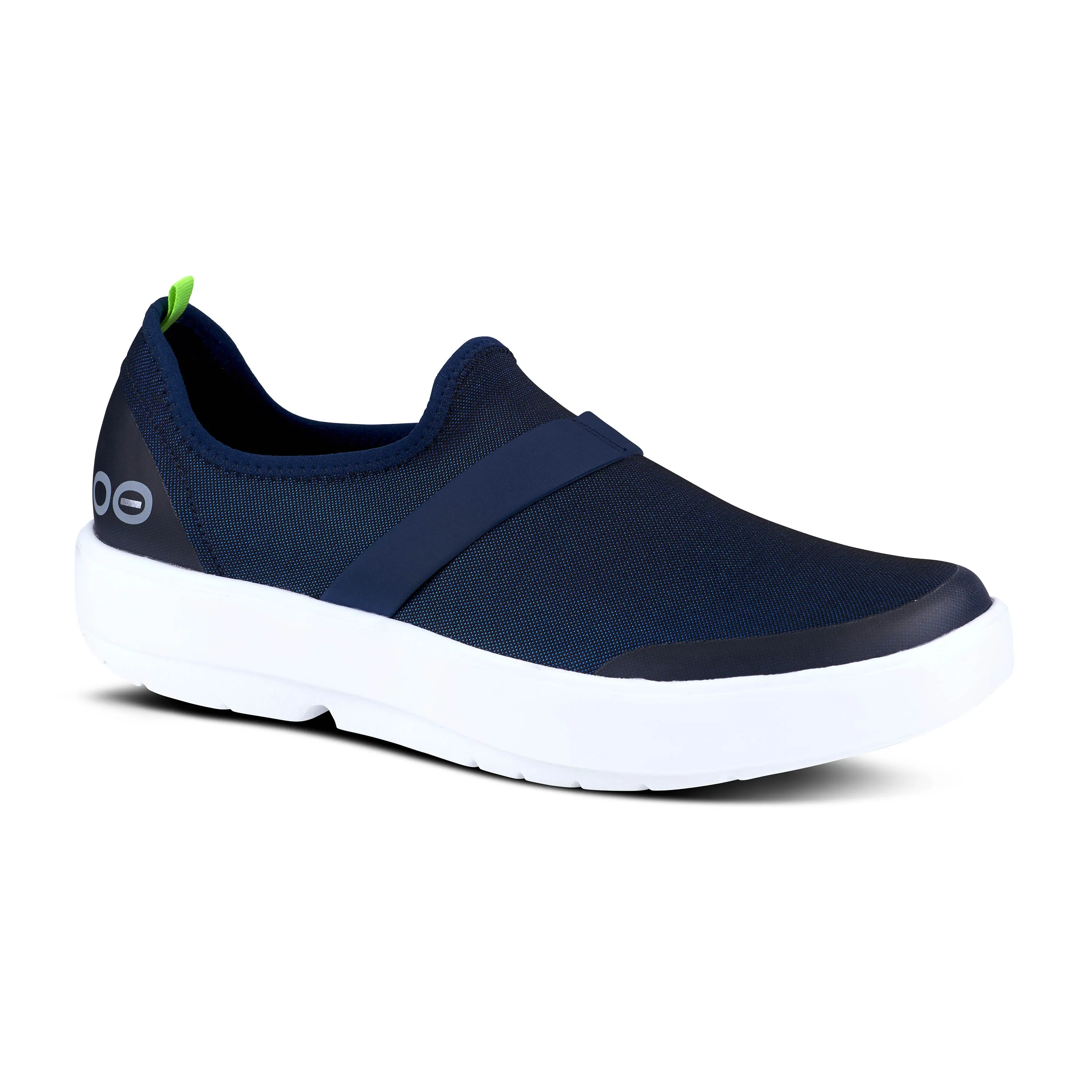 'OOFOS' Women's OOmg Fibre Low Slip On - White / Navy