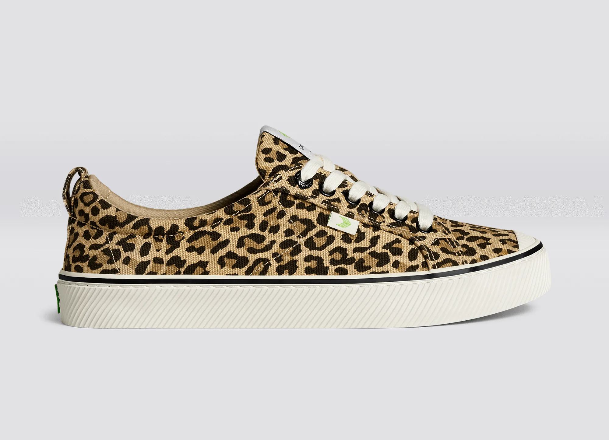 OCA Low Stripe Leopard Print Canvas Sneaker Men