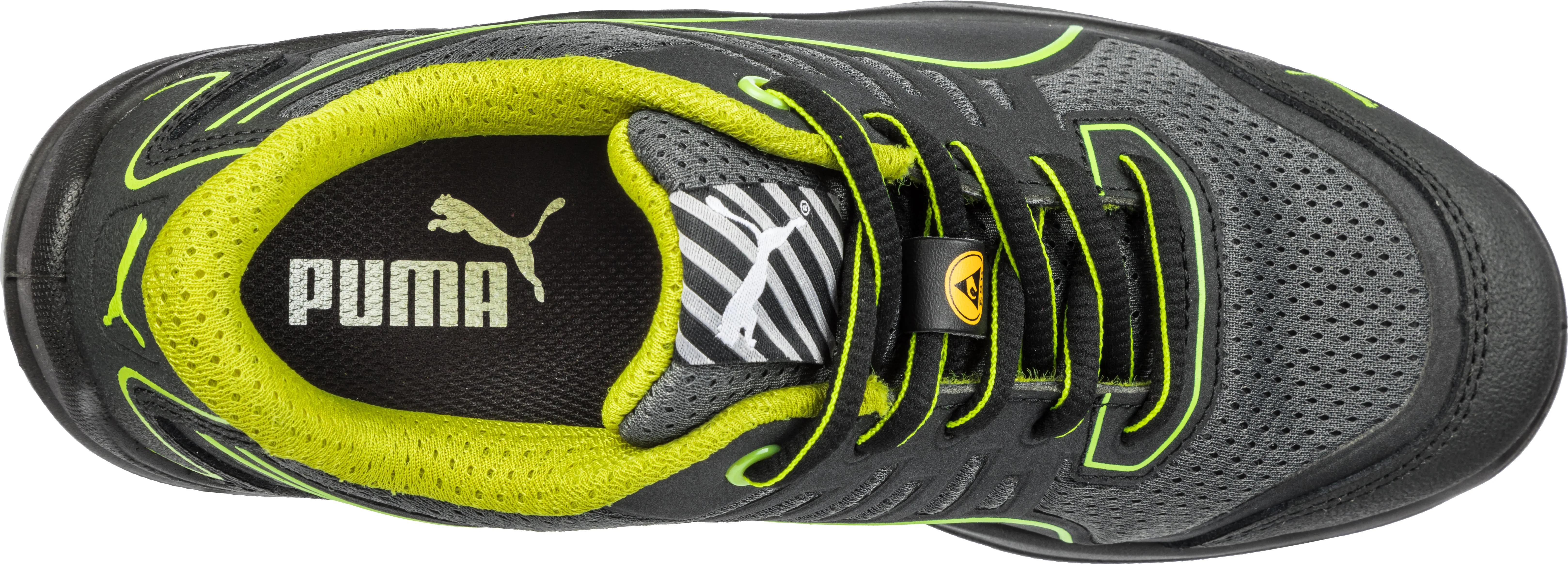 'Puma' Women's Fuse TC Low ESD Steel Toe - Black / Lime Green