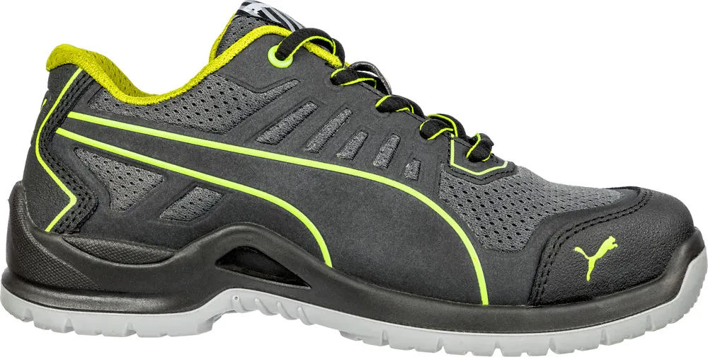 'Puma' Women's Fuse TC Low ESD Steel Toe - Black / Lime Green