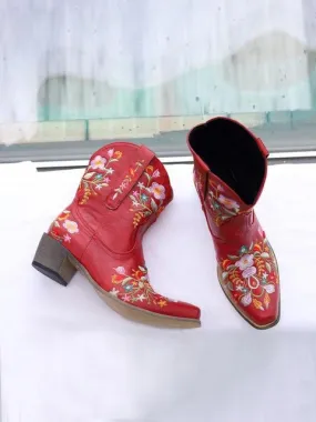 Retro cowboy boots  Low Heel Autumn Winter Women Shoes