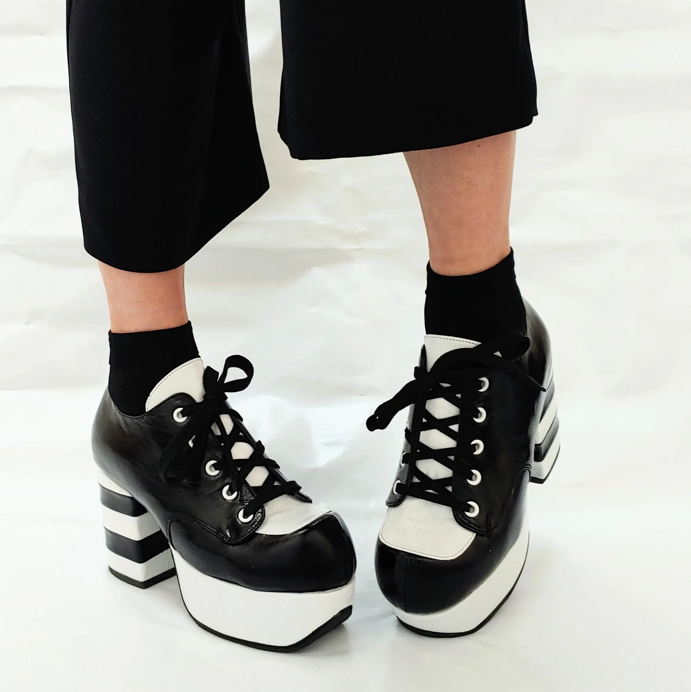 TUXEDO Platform Shoes