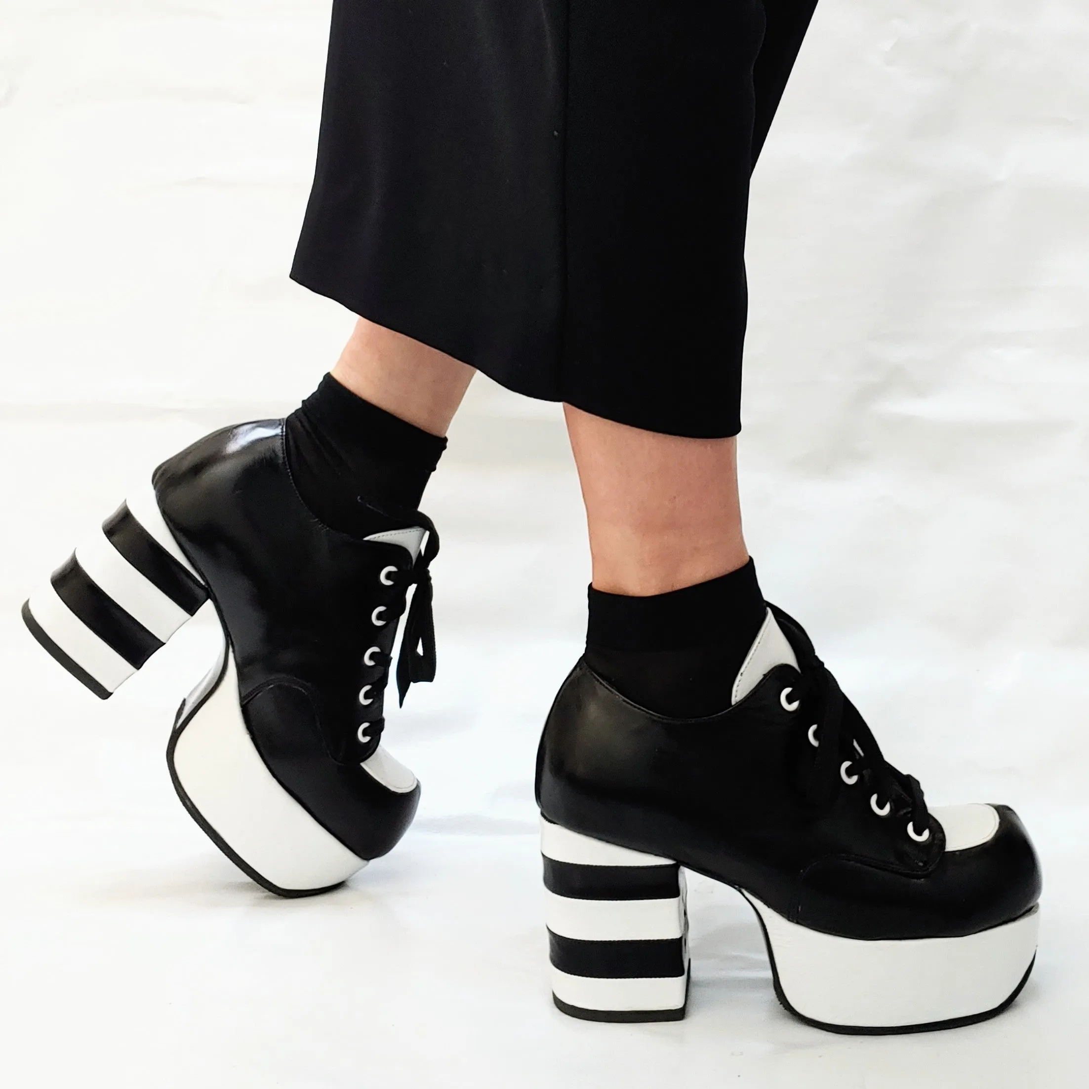 TUXEDO Platform Shoes