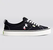 PEANUTS OCA Low Snoopy Skate Black Canvas Sneaker Men