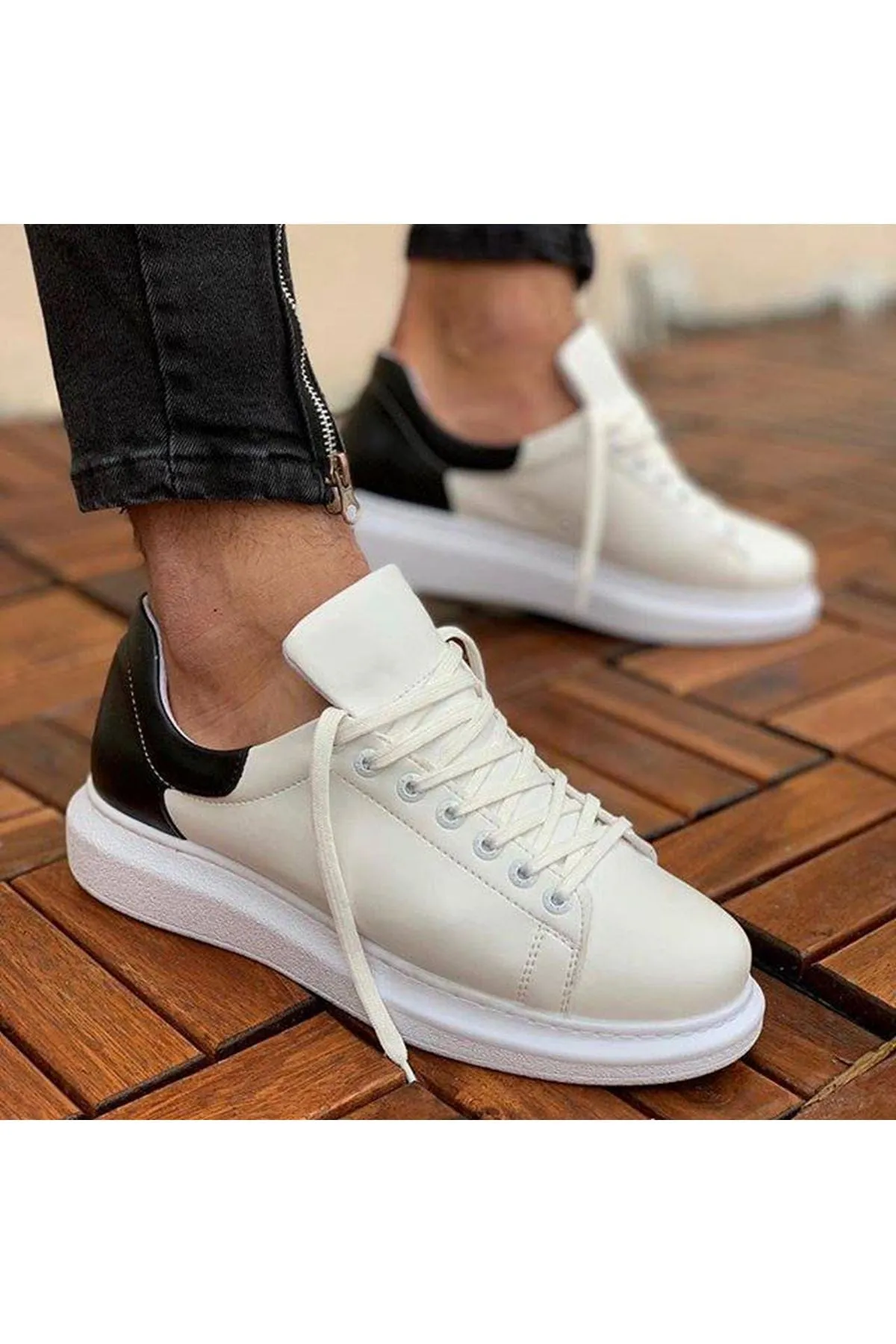 Chekich Men's Casual White Shoes ch256