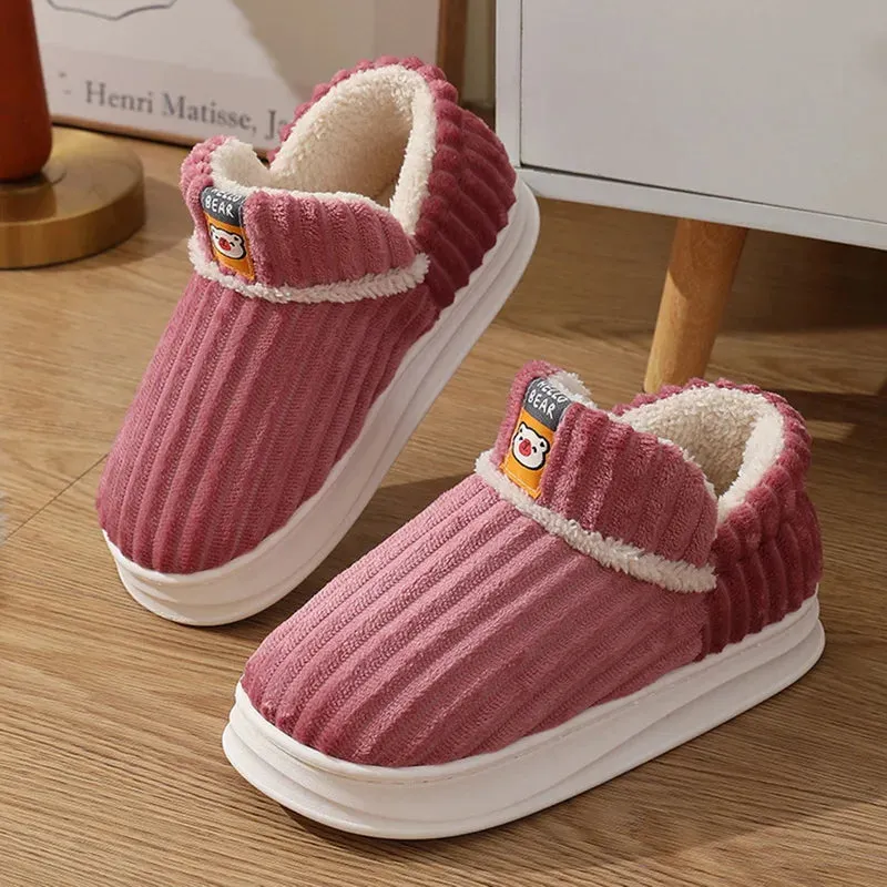 Ashore Shop 2023 Women Winter Boots Slippers Thickening Plush Warm Snow Boot