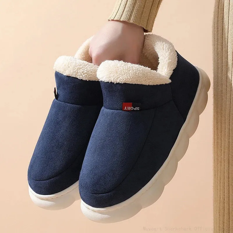 Ashore Shop 2023 Women Winter Boots Slippers Thickening Plush Warm Snow Boot