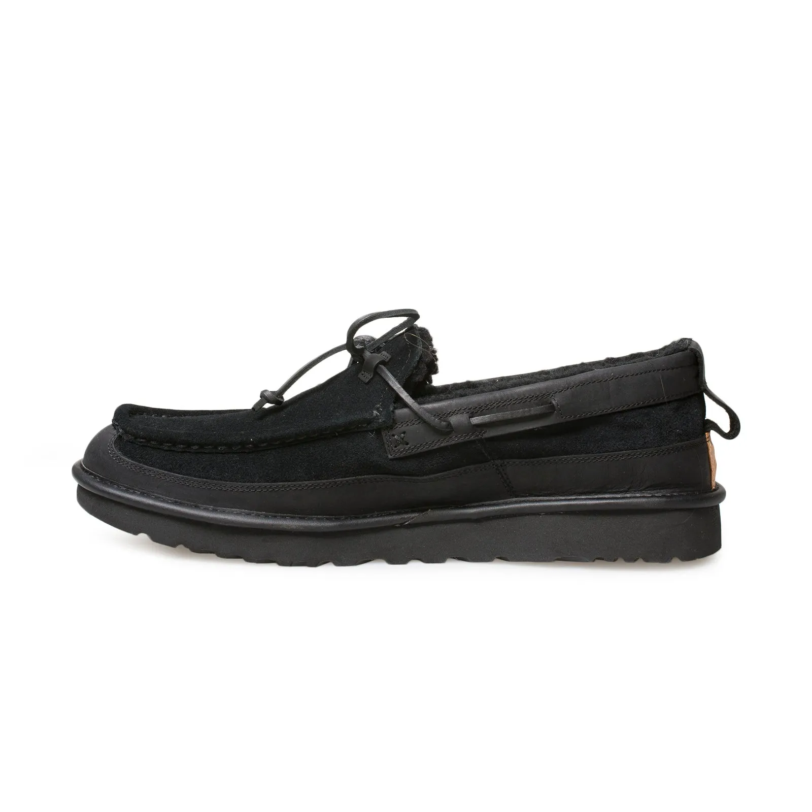 UGG Dex Lace Up Black Slippers - Men's